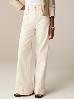 NWOT J.Crew Sailor Denim Trouser in Ecru Natural Wash Size 29